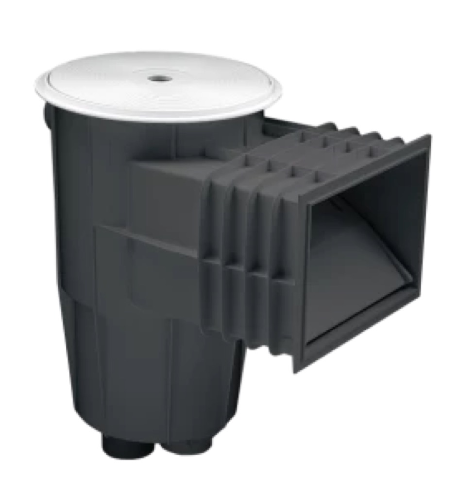 [00249CL144] SKIMMER 15 L PISC. HORM. CON BOCA STANDARD TAPA CIRCULAR GRIS ANTRACITA