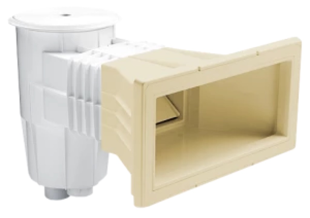 [00251CL090] SKIMMER 15 L PISC. HORM. CON BOCA AMPLIACION TAPA CIRCULAR BEIGE