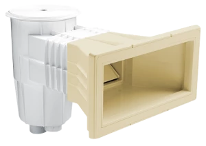 [00251CL090] SKIMMER 15 L PISC. HORM. CON BOCA AMPLIACION TAPA CIRCULAR BEIGE