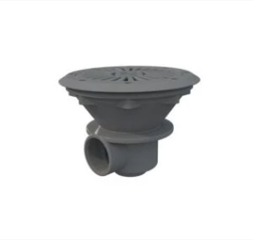 [00271CL129] SUMIDERO PISC. PREF. ABS REDONDO Ø210 SAL. 2'' REJILLA ABS COLOR GRIS CLARO