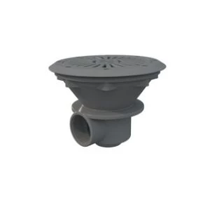 [00271CL129] SUMIDERO PISC. PREF. ABS REDONDO Ø210 SAL. 2'' REJILLA ABS COLOR GRIS CLARO
