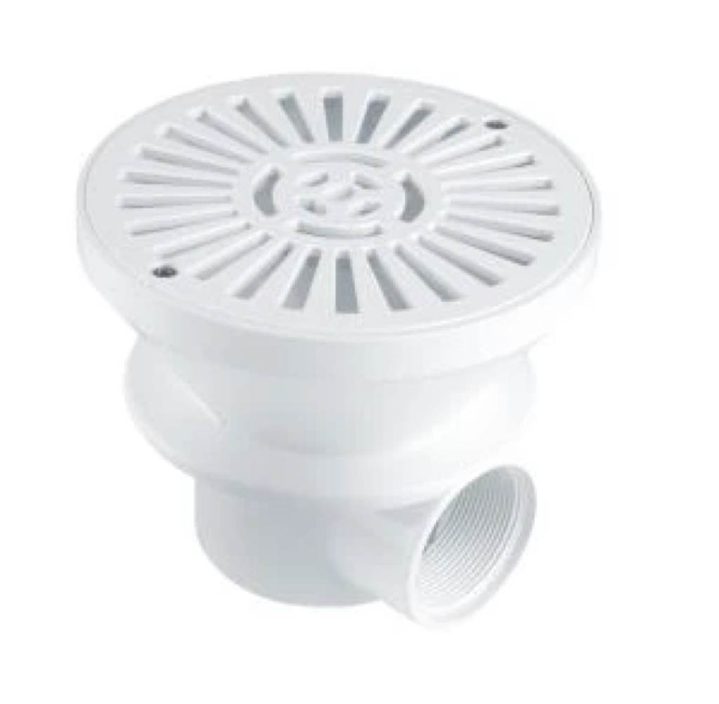 [01467] SUMIDERO CIRCULAR PISC. HORM. ABS SAL. 2'' COLOR BLANCO