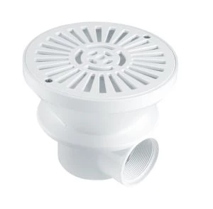 [01467] SUMIDERO CIRCULAR PISC. HORM. ABS SAL. 2'' COLOR BLANCO