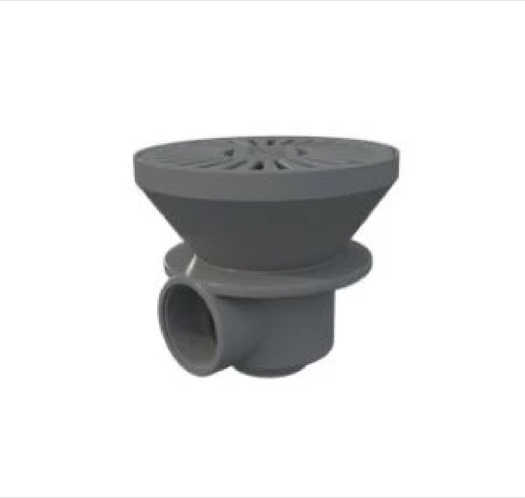 [01467CL129] SUMIDERO CIRCULAR PISC. HORM. ABS SAL. 2'' COLOR GRIS CLARO