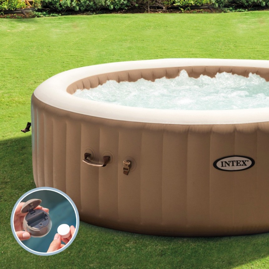 [131948] PURESPA MASAJE BURBUJAS 795 L BEIG D.196 X 71 55074