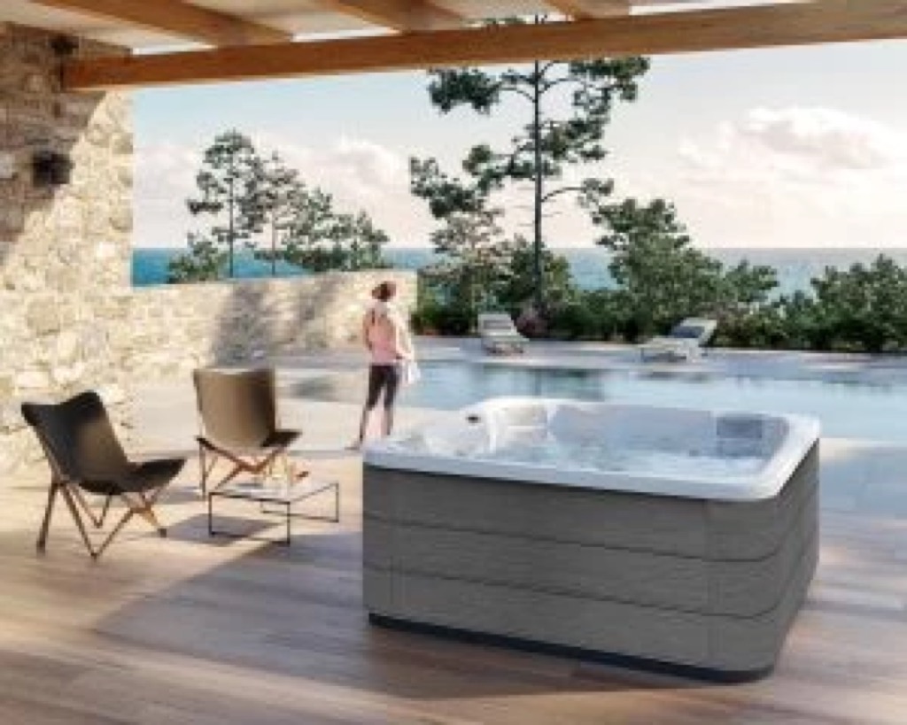 [76173BA370] SPA BAIA Mueble Ash + Green Layer + Audio Bluetooth 216x216x90