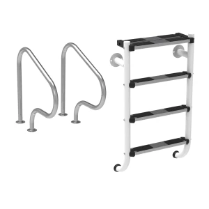 [77407] Escalera partida tecnología Plascoat - Kit 3+1 peldaños y pasamanos 800 x 800